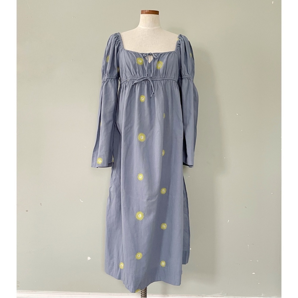 Free People Blue Emory maxi dress Medium New cottage core